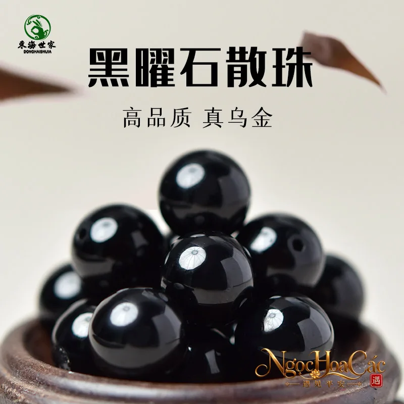 Hạt obsidian rời Đông Hải – ô kim, song nhãn, cầu vồng