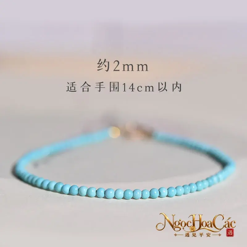 Vòng tay hạt siêu mảnh 2–4mm nhiều loại đá Đông Hải - hình sản phẩm