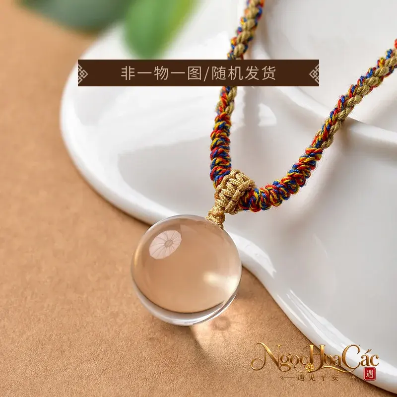 Mặt dây & dây chuyền thạch anh trắng Đông Hải - hình sản phẩm