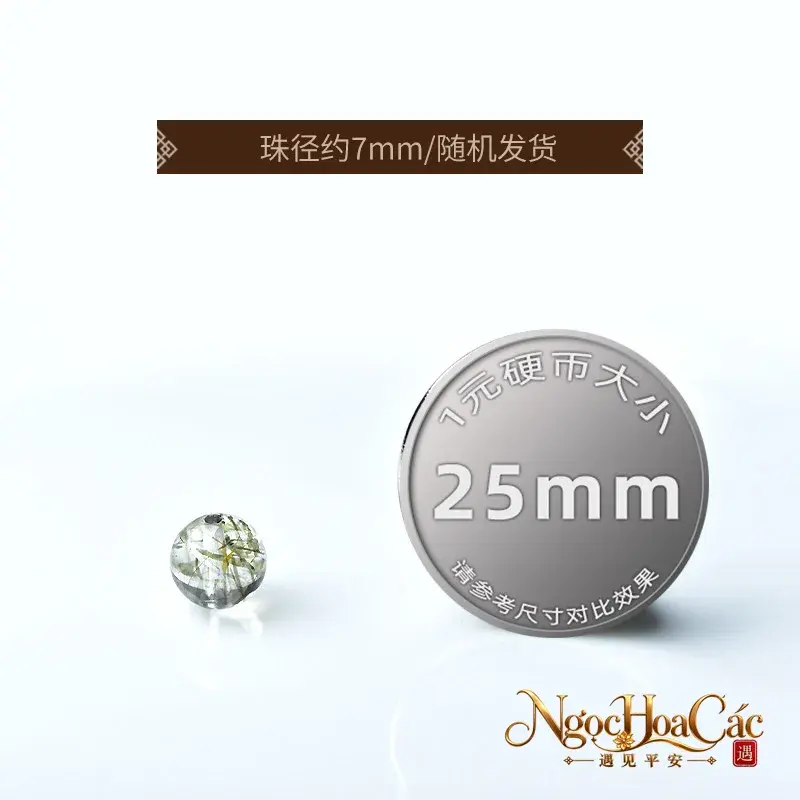 Hạt thạch anh tóc tiên xanh lục rời Đông Hải - hình sản phẩm