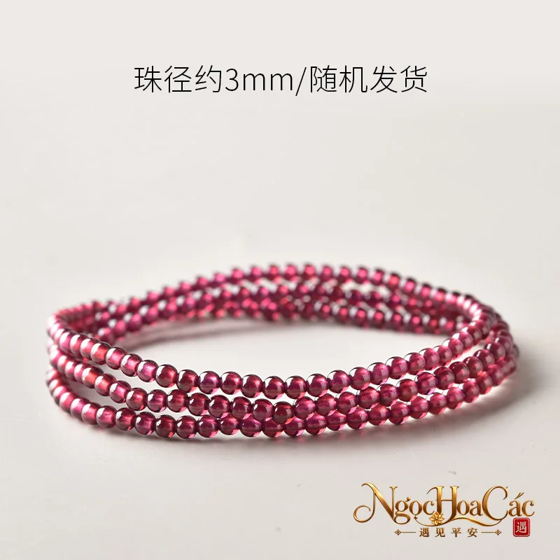 Vòng tay ngọc hồng lựu (Garnet) Đông Hải - hình sản phẩm