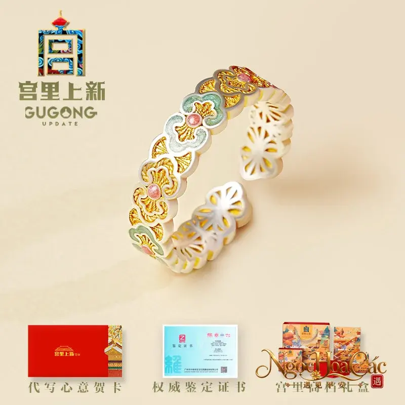 Trang sức bạc 999 tráng men Như Ý Cung Lý - hình sản phẩm